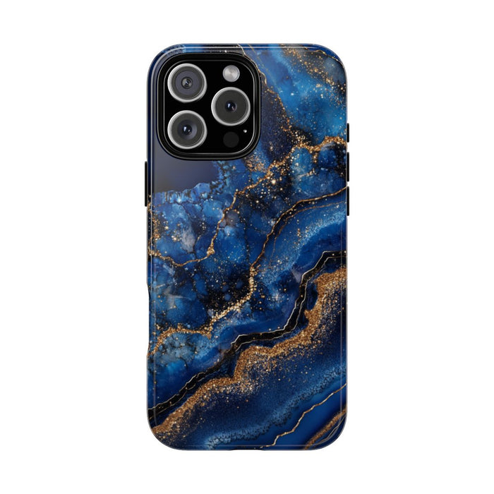 Blauw-Goud Geodepatroon