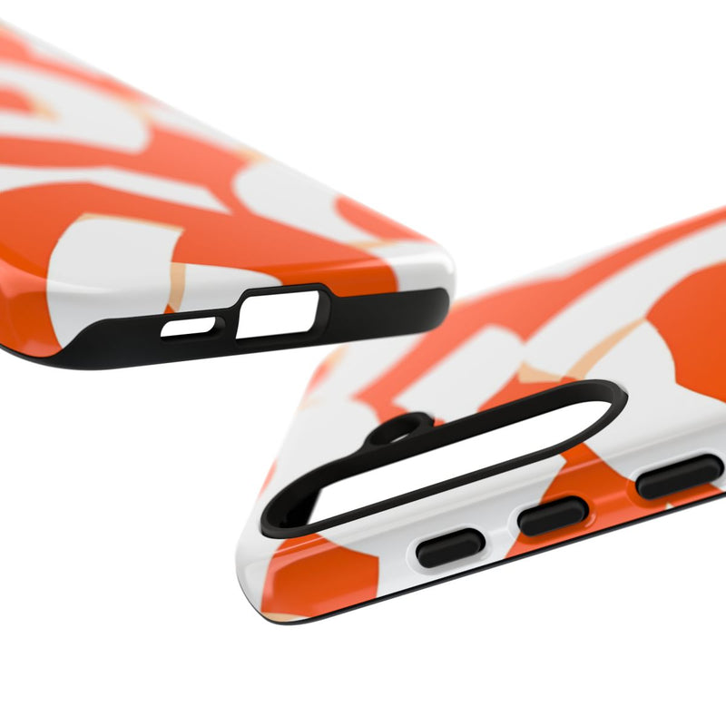 Oranje en Wit Geometrisch Patroon