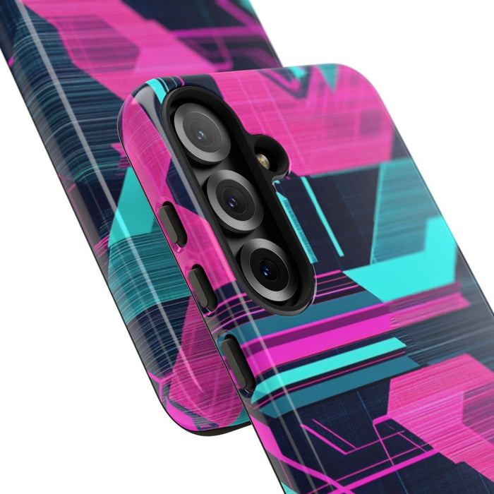 Neon Geometrisch Cyberpunkpatroon