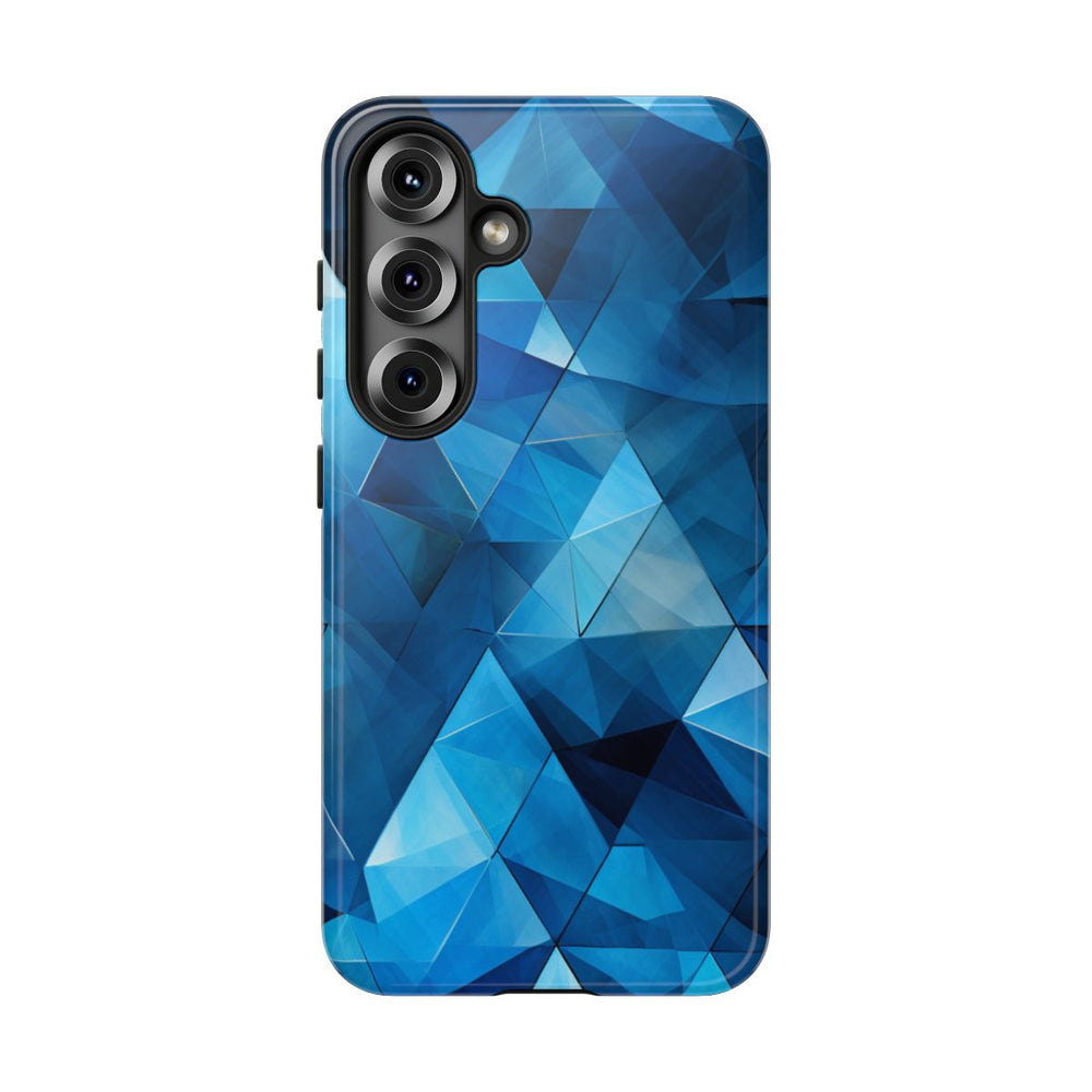 Blauw Geometrisch Driehoekenpatroon
