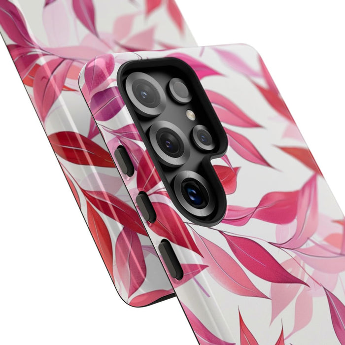 Roze en Rode Bladerenpatroon
