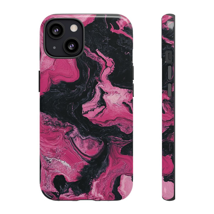 Roze en Zwarte Marmer Abstracte Textuur