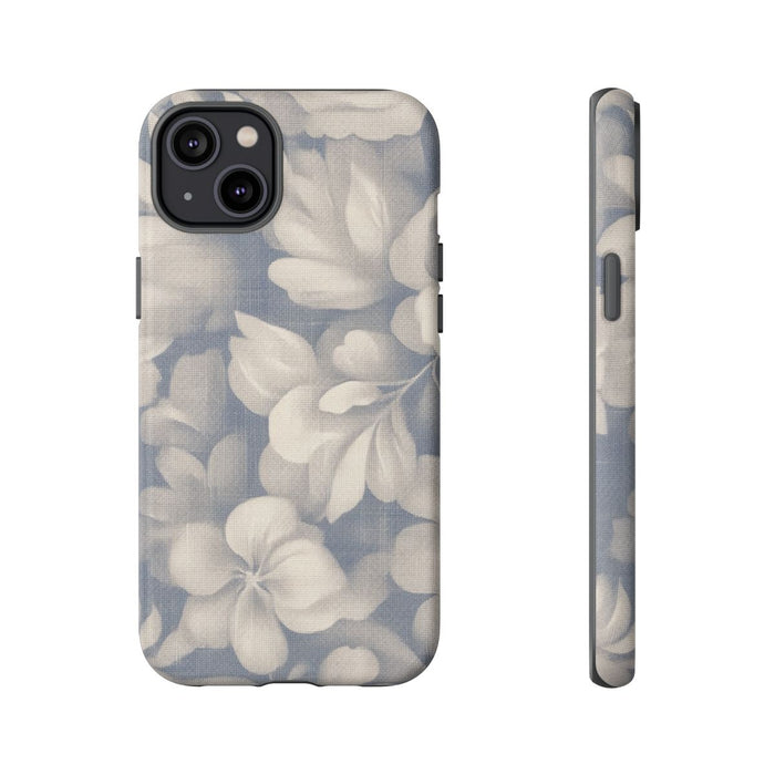 Vintage Bloemenpatroon in Blauw en Beige