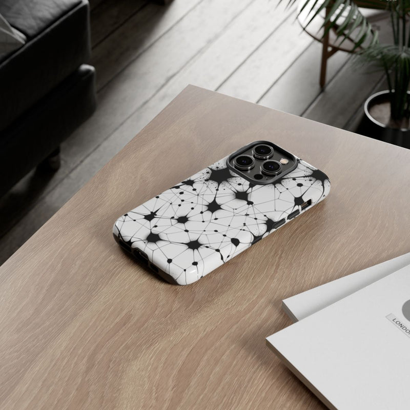 Zwart-Wit Abstract Netwerkpatroon