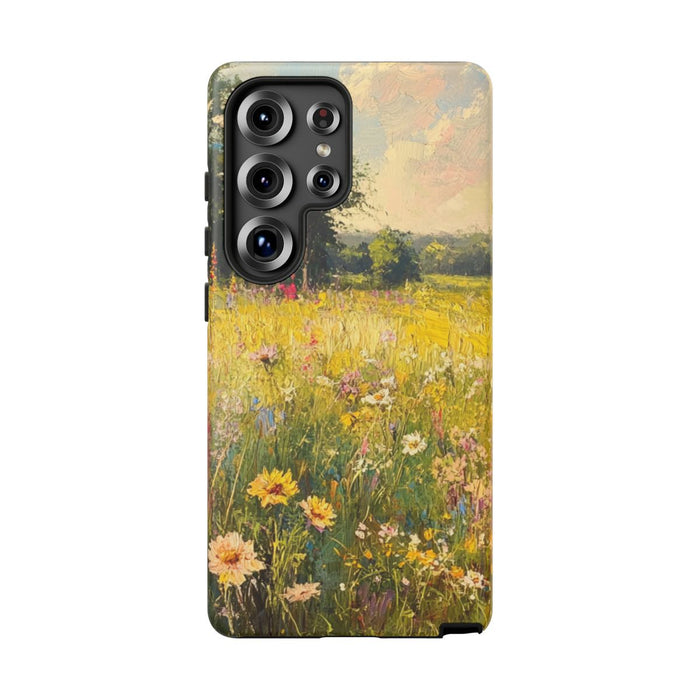Bloemenweide in Lentezon