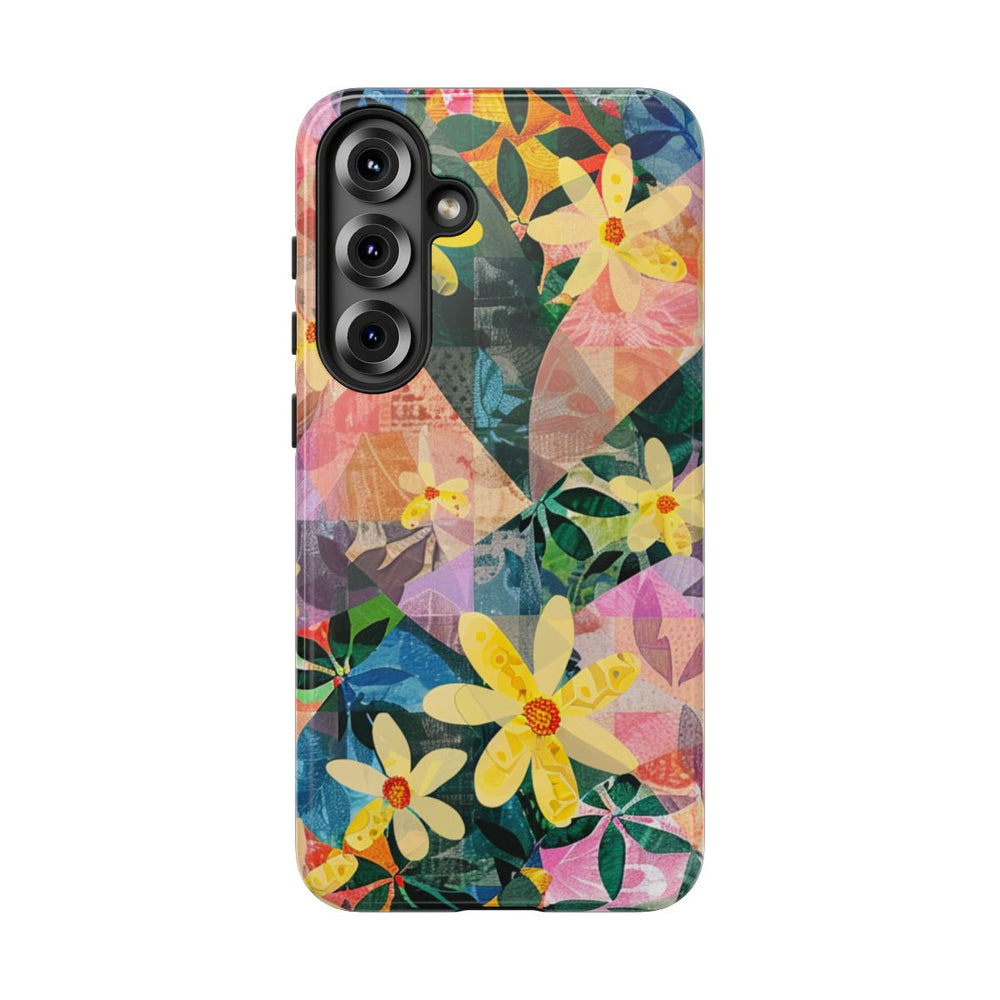 Abstract Bloemmotief met Geometrisch Patroon