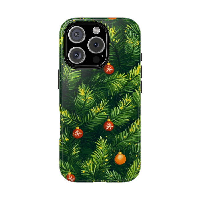 Kerst Dennentakken met Versieringen