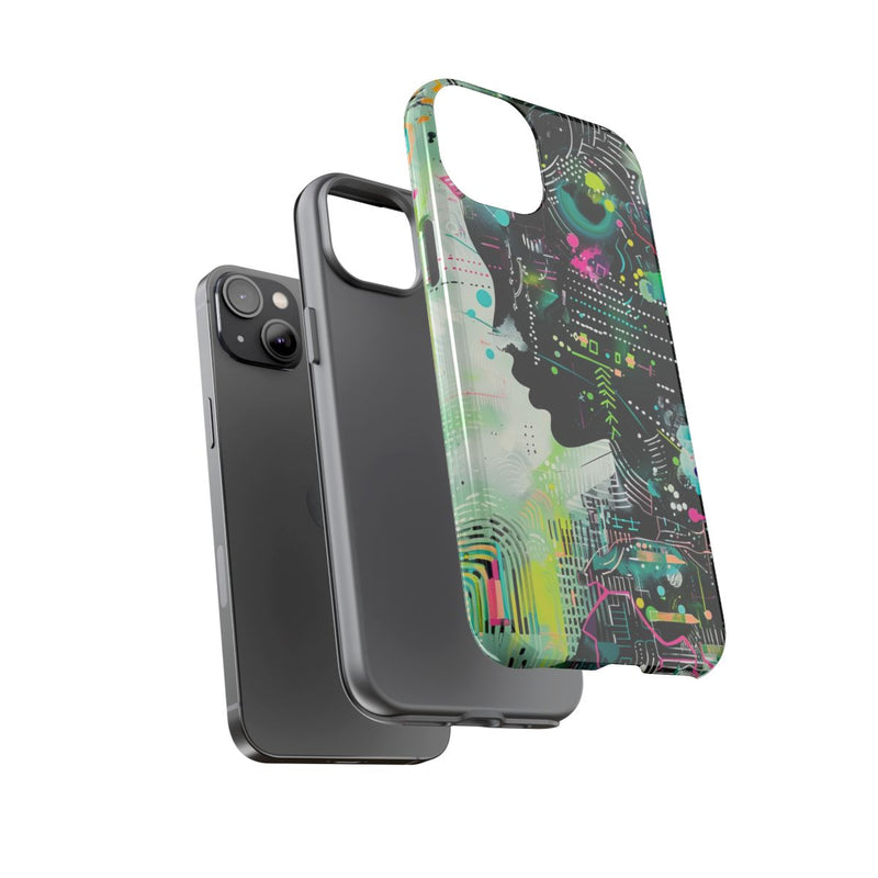 Abstract Neon Geometrisch Profiel