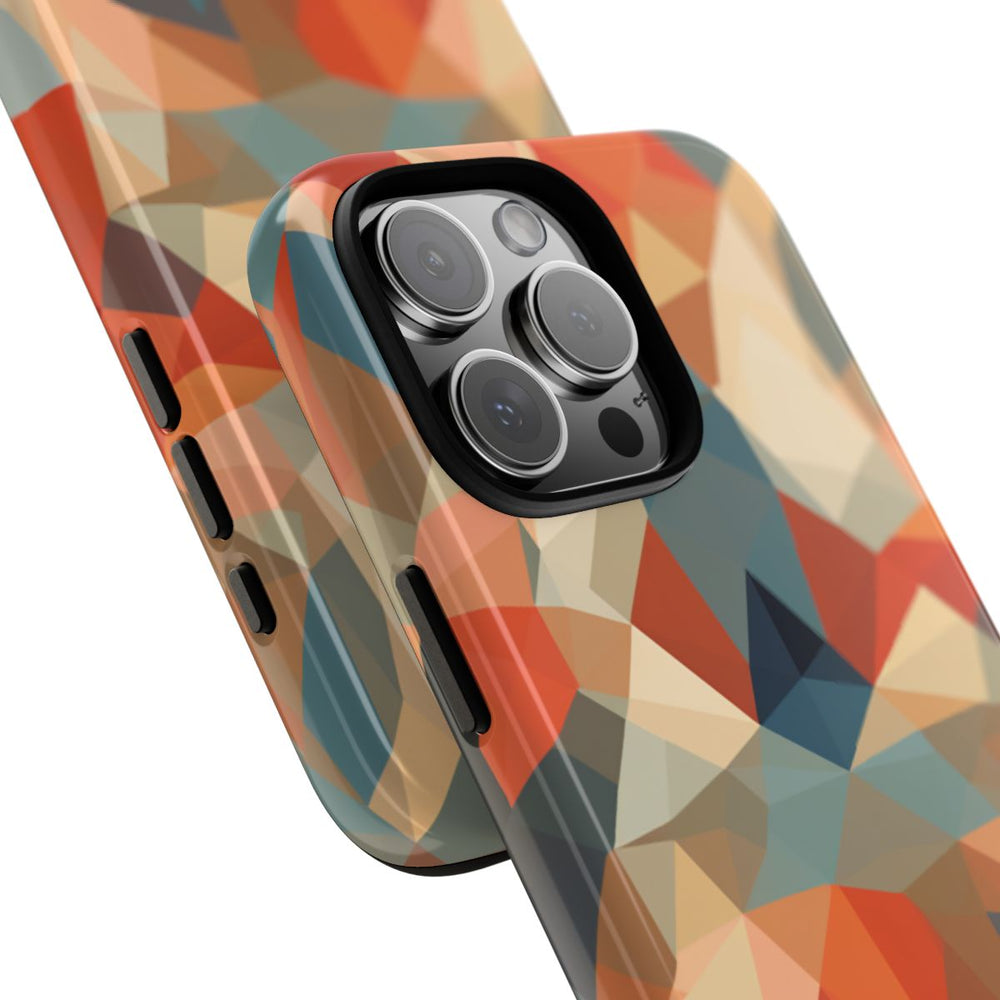 Geometrisch Abstract Patroon in Gedempte Warme Kleuren