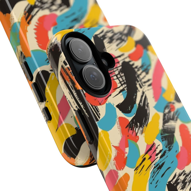 Levendig Abstract Penseelstrepenpatroon