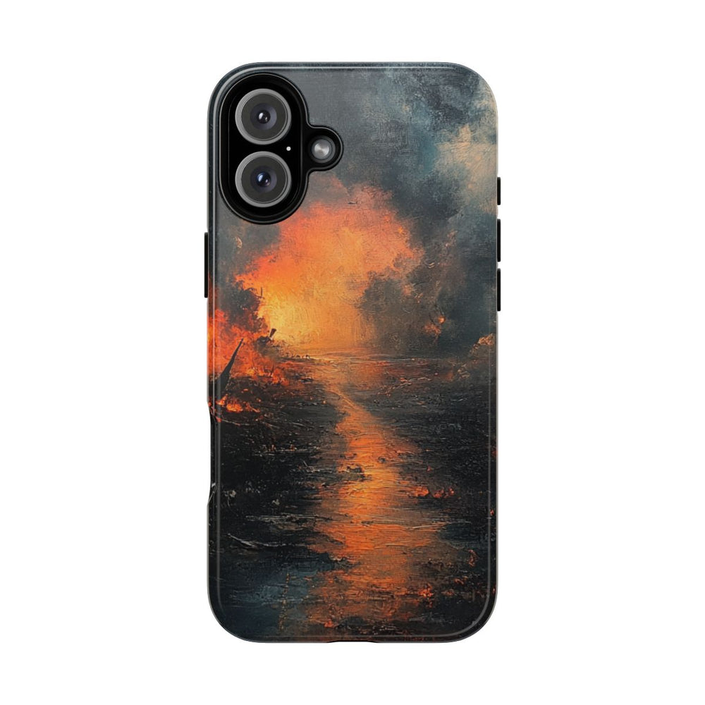 Vurige Oorlogslandschap met Rook