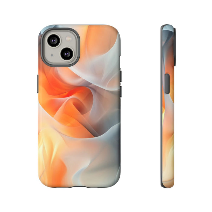 Abstracte Oranje en Grijze Vloei