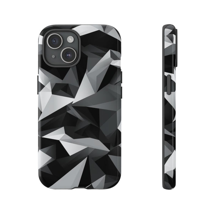 Zwart-Grijs Geometrisch Abstract Patroon