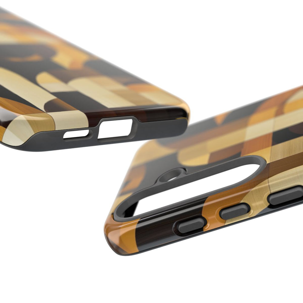 Geometrisch Bruin-Goud Art Deco Patroon
