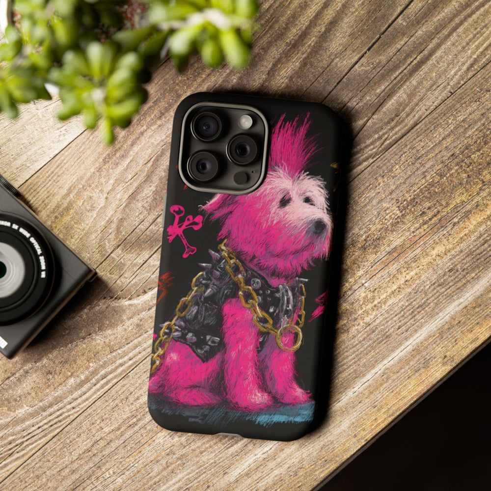 Roze Mohawk Punkhond Illustratie