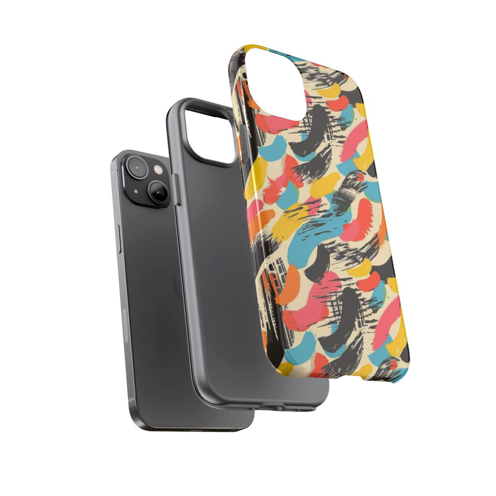 Levendig Abstract Penseelstrepenpatroon