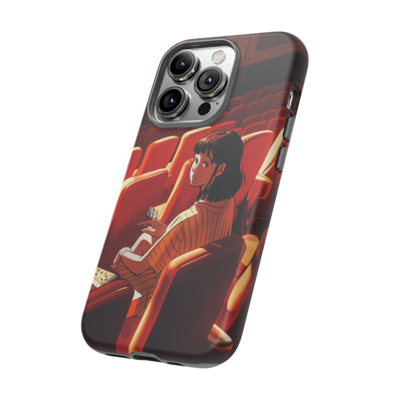 Meisje op Rode Theaterstoelen