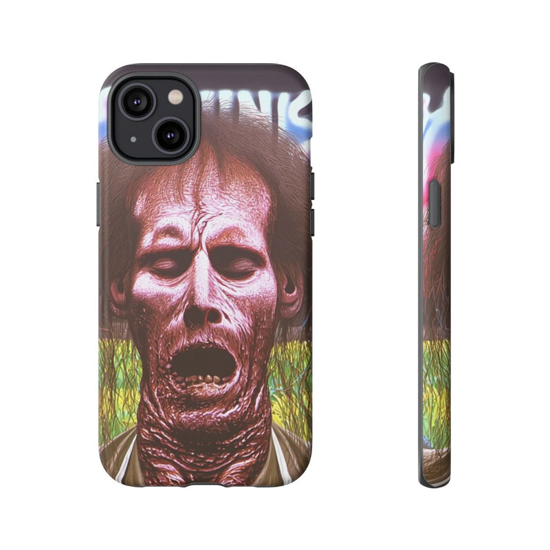 Surrealistisch Zombiegezicht met Vurige Lucht