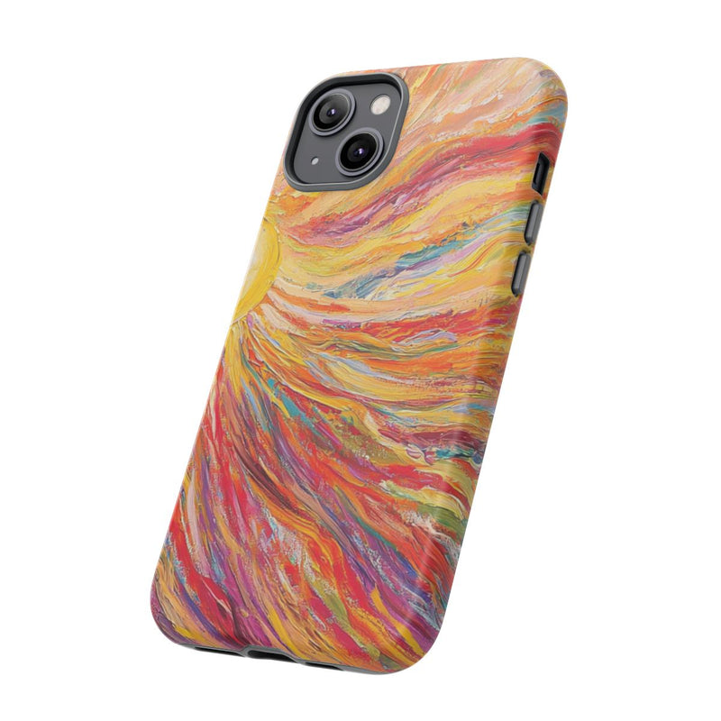 Abstracte Stralende Zonsopkomst Schildering