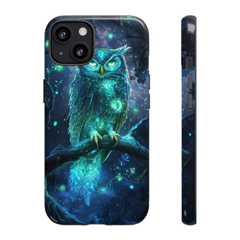 Glinsterende Mystieke Uil op Tak