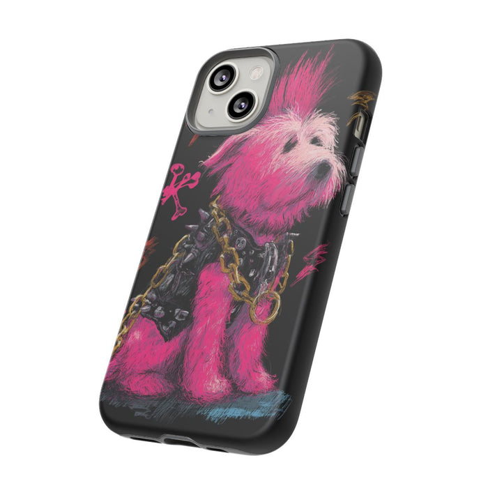 Punkhond met Roze Hanenkam Illustratie