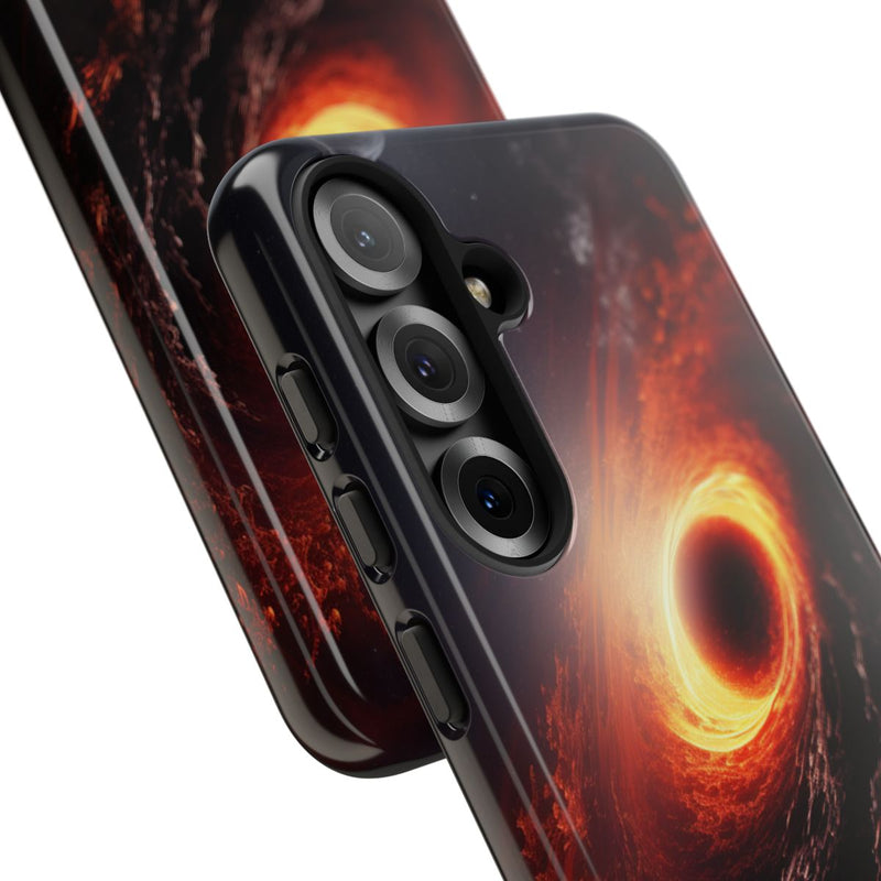 Vurige Zwarte Gat in de Ruimte