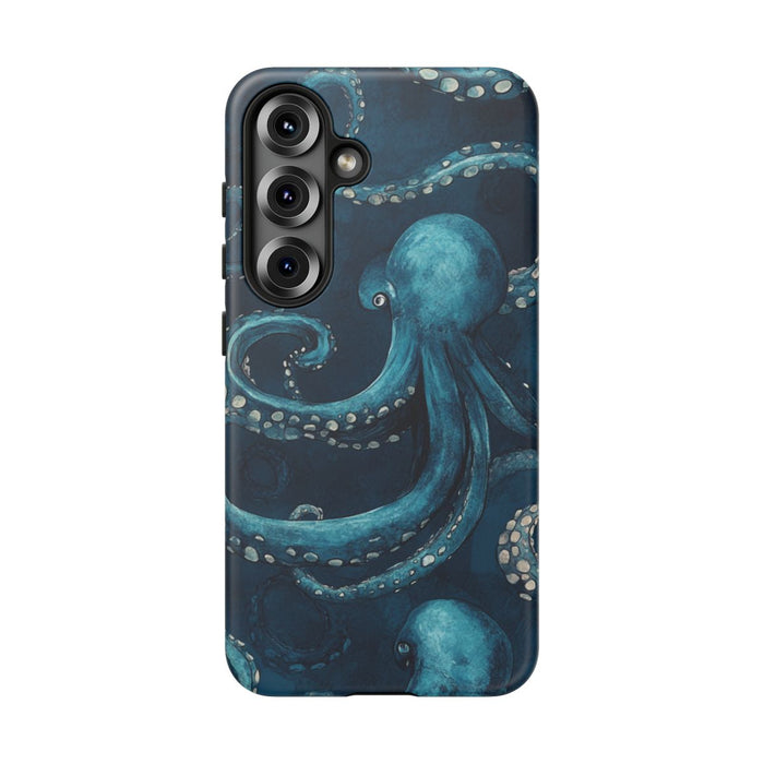 Blauw Octopuspatroon