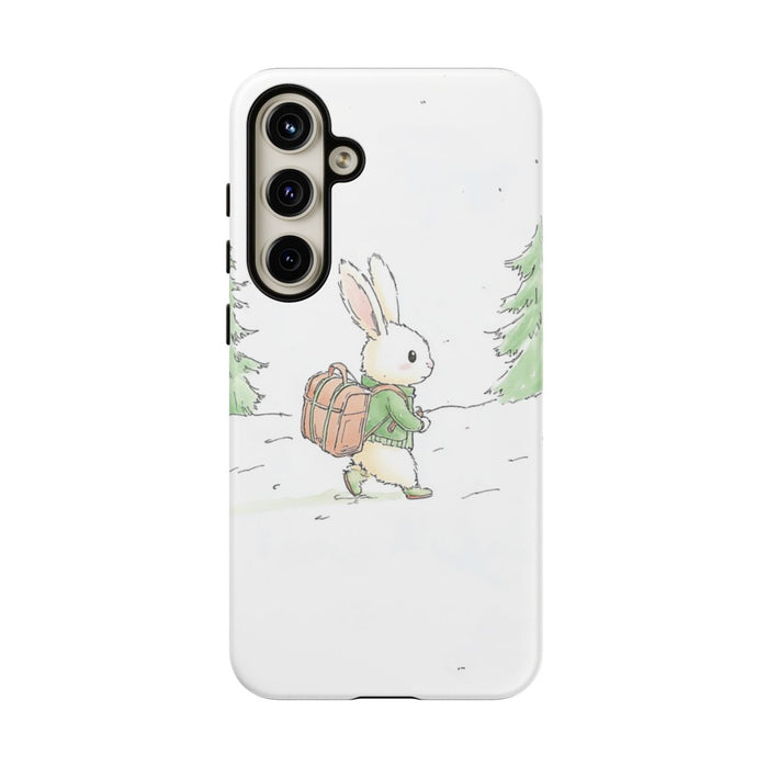 Schattig Konijntje met Rugzak in Winterlandschap