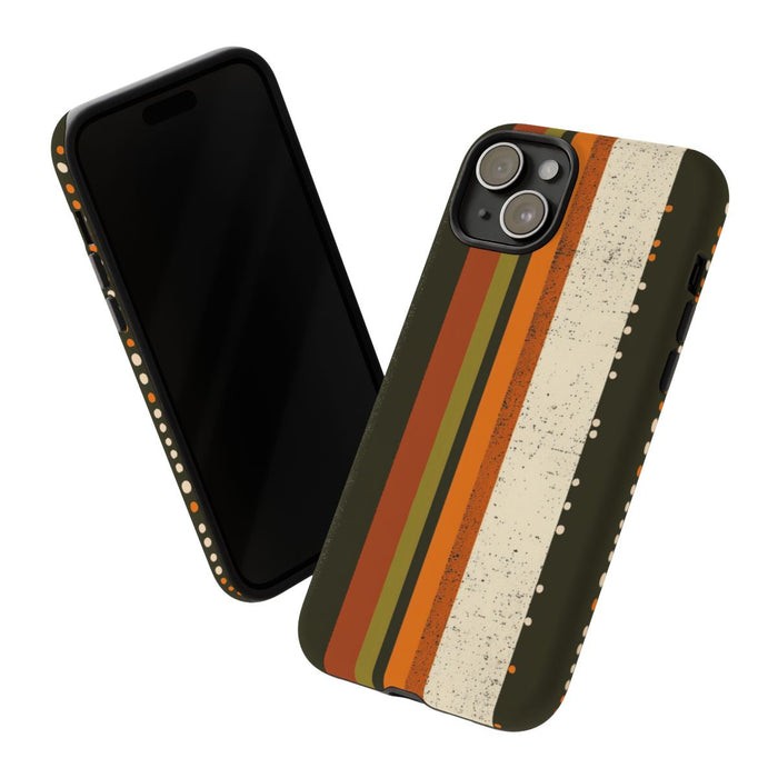 Retro Verticale Strepen en Stippenpatroon