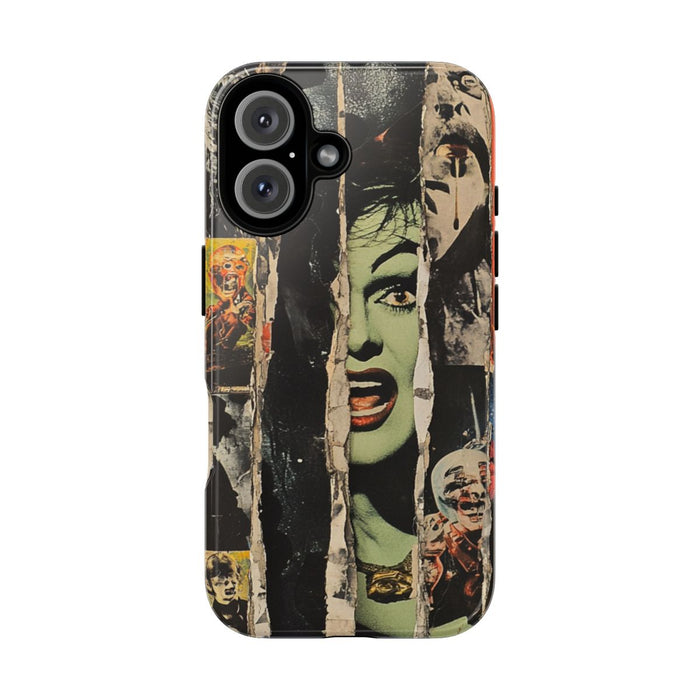 Vintage Horror Collage met Gescheurde Papieren Stroken