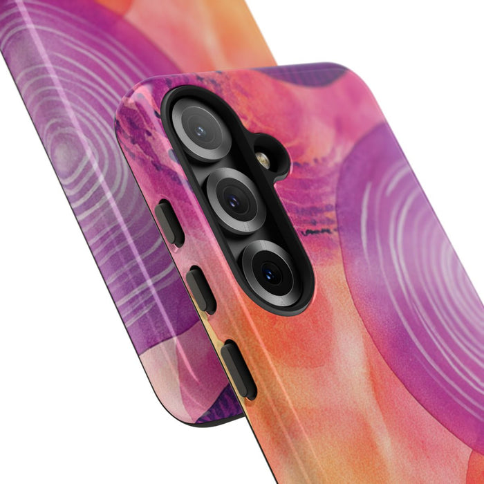 Abstracte Waterverf Cirkels in Warme Kleuren