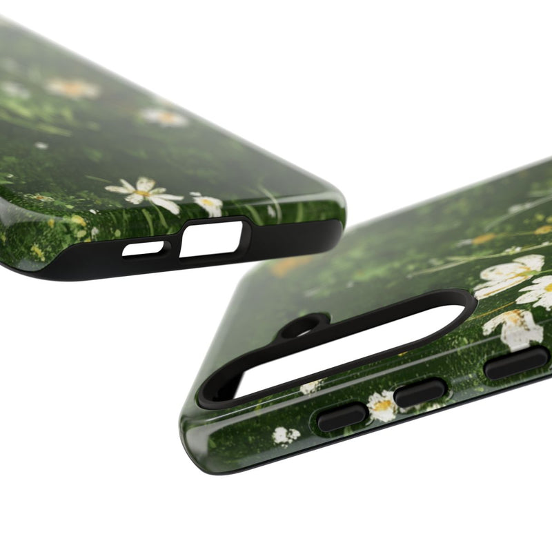 Groene Weide met Witte Bloemen