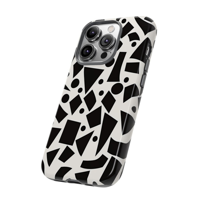 Zwart-Wit Geometrisch Abstract Patroon