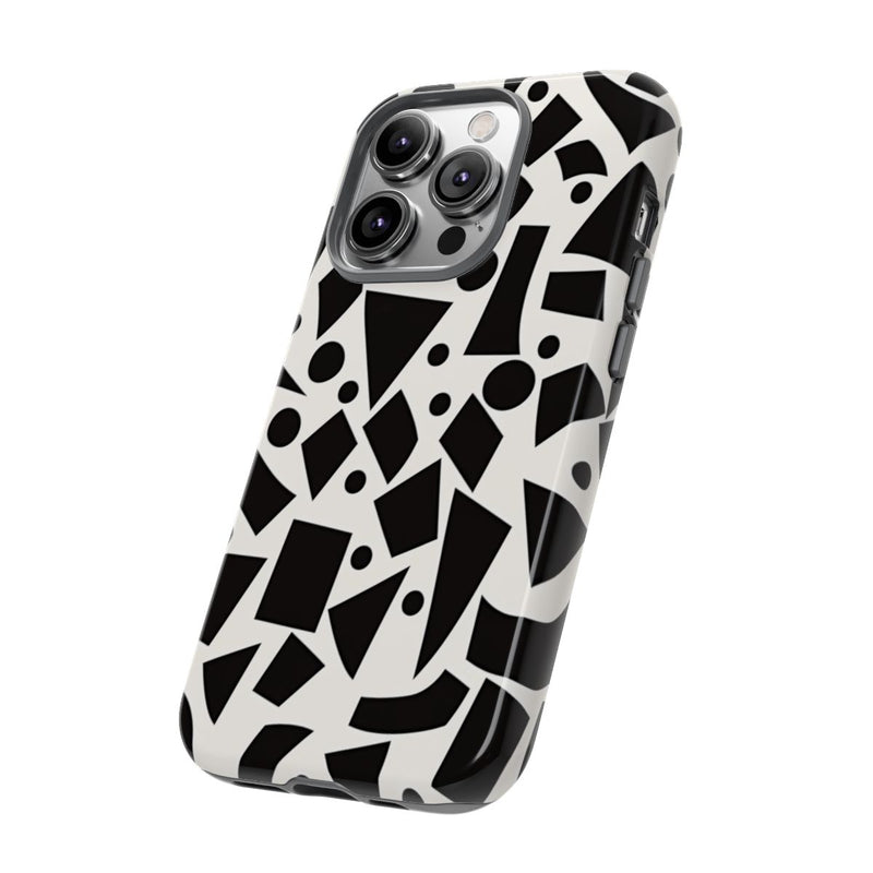 Zwart-Wit Geometrisch Abstract Patroon