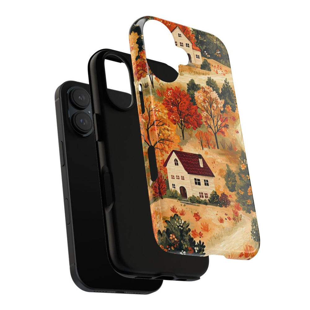 Herfstlandschap met Huizen