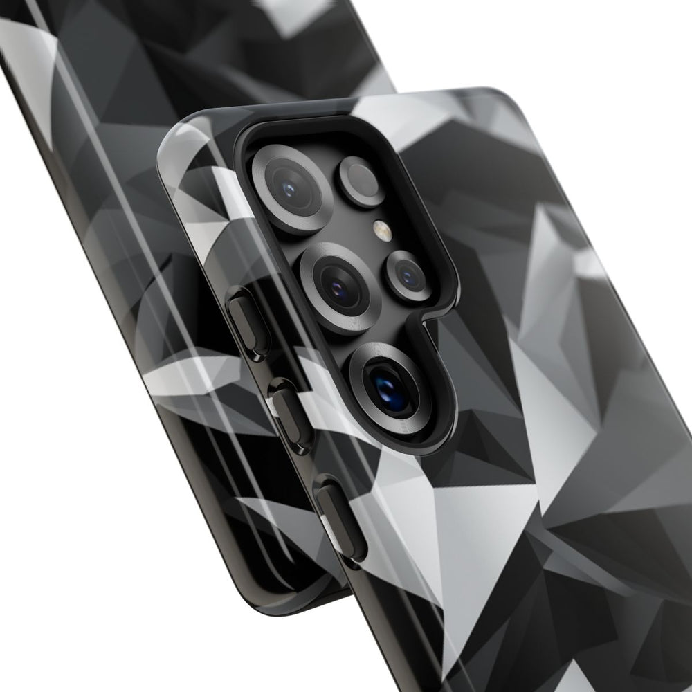 Zwart-Grijs Geometrisch Abstract Patroon