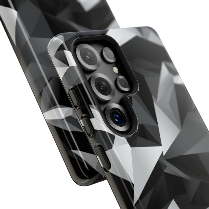Zwart-Grijs Geometrisch Abstract Patroon