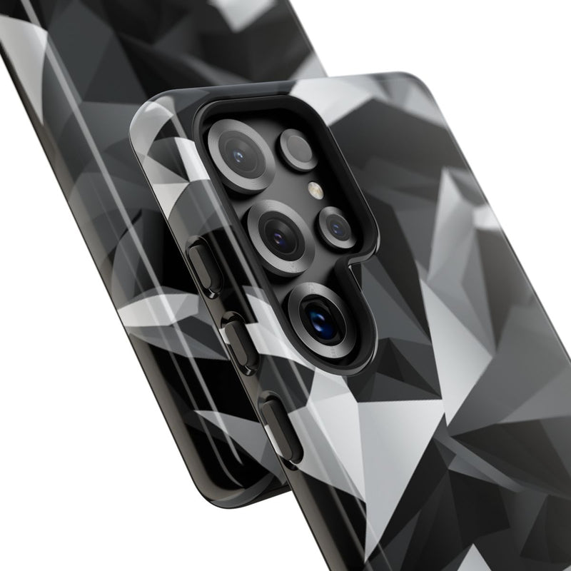 Zwart-Grijs Geometrisch Abstract Patroon