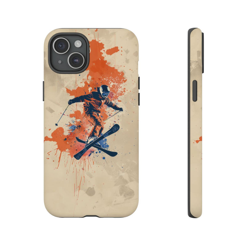 Skiër met Verfspatten