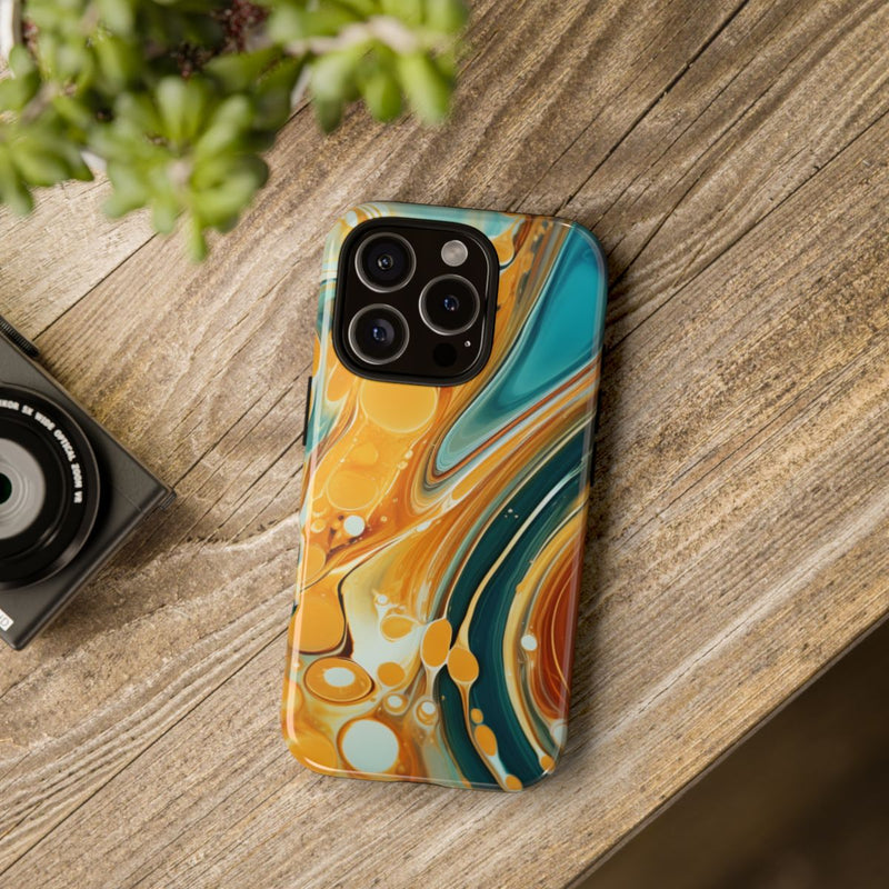 Turquoise en Honing Swirl Epoxy Patroon