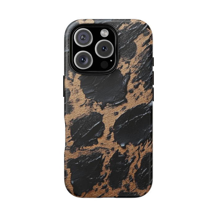 Zwart-Bruin Abstract Patroon met Textuur