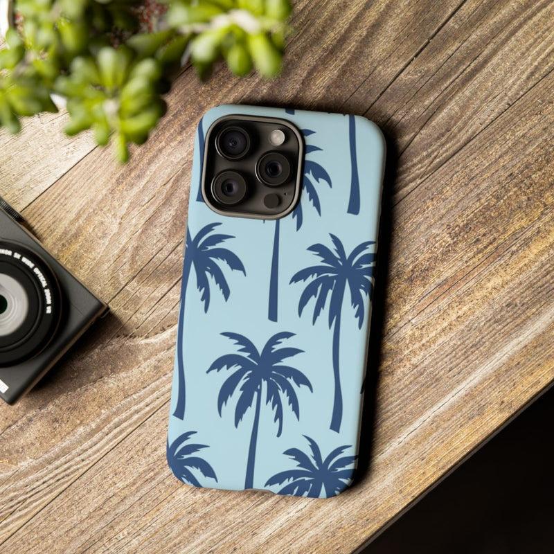 Blauw Palmbomenpatroon