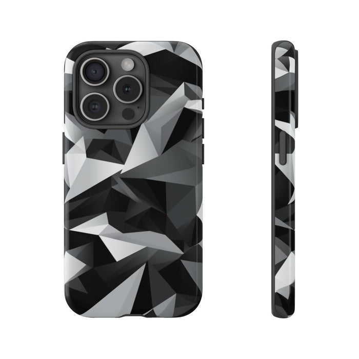 Zwart-Grijs Geometrisch Abstract Patroon