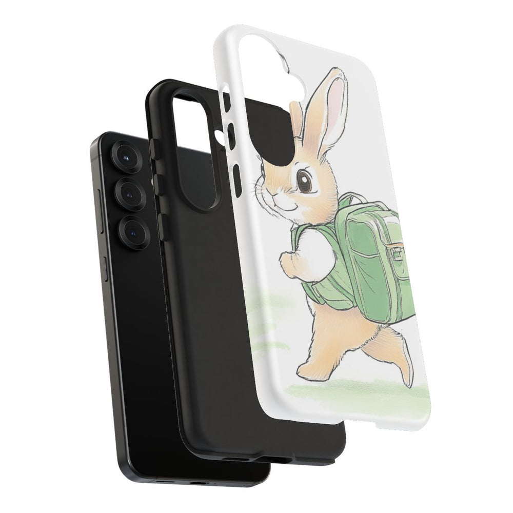 Schattig Konijntje met Groene Rugzak