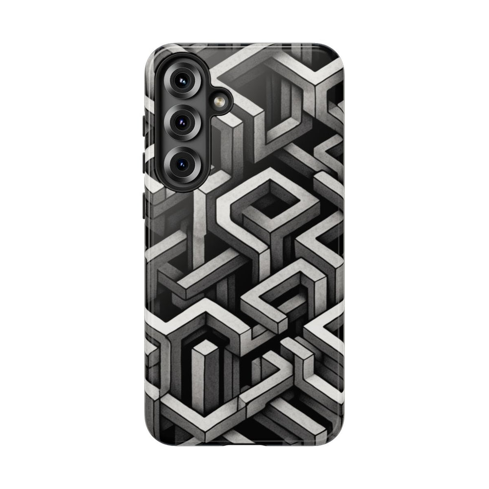Monochrome Geometrisch Optisch Illusiepatroon