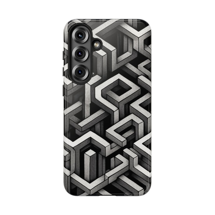 Monochrome Geometrisch Optisch Illusiepatroon