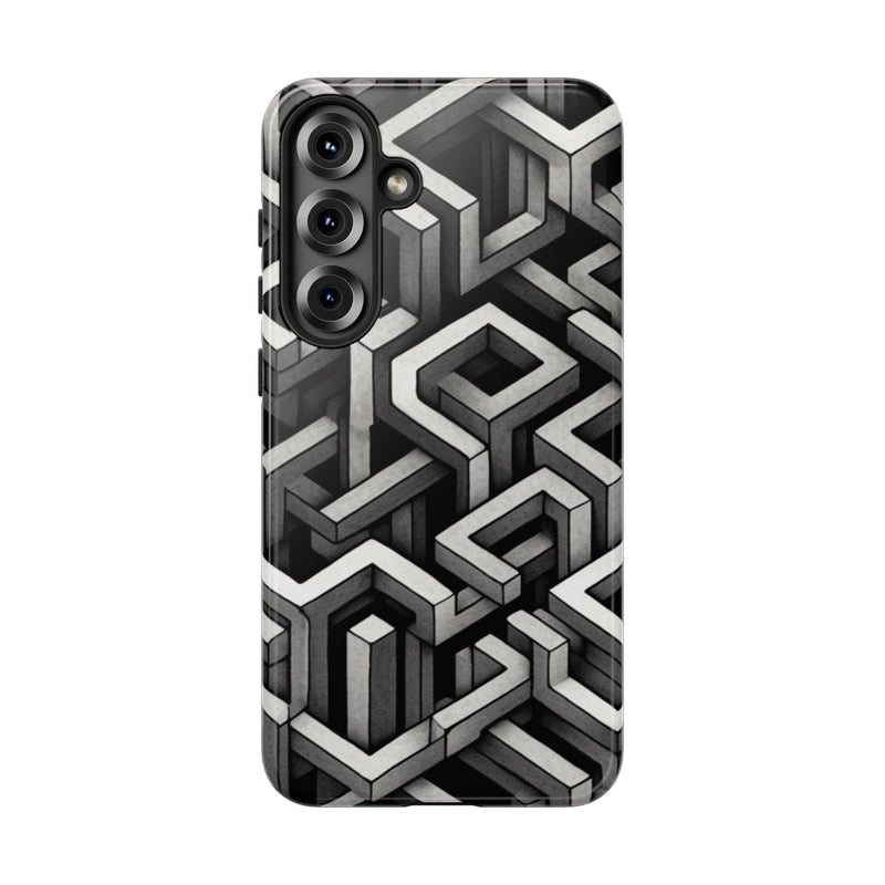 Monochrome Geometrisch Optisch Illusiepatroon