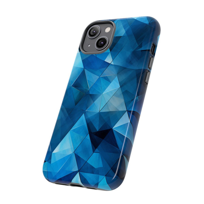 Blauw Geometrisch Driehoekenpatroon