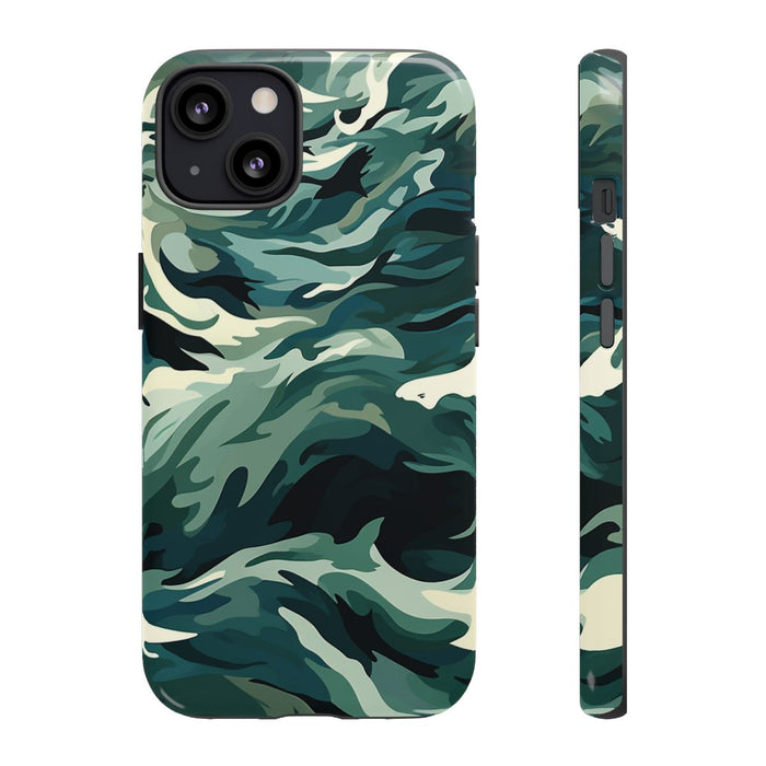 Abstracte Oceaangolven met Haaienpatroon