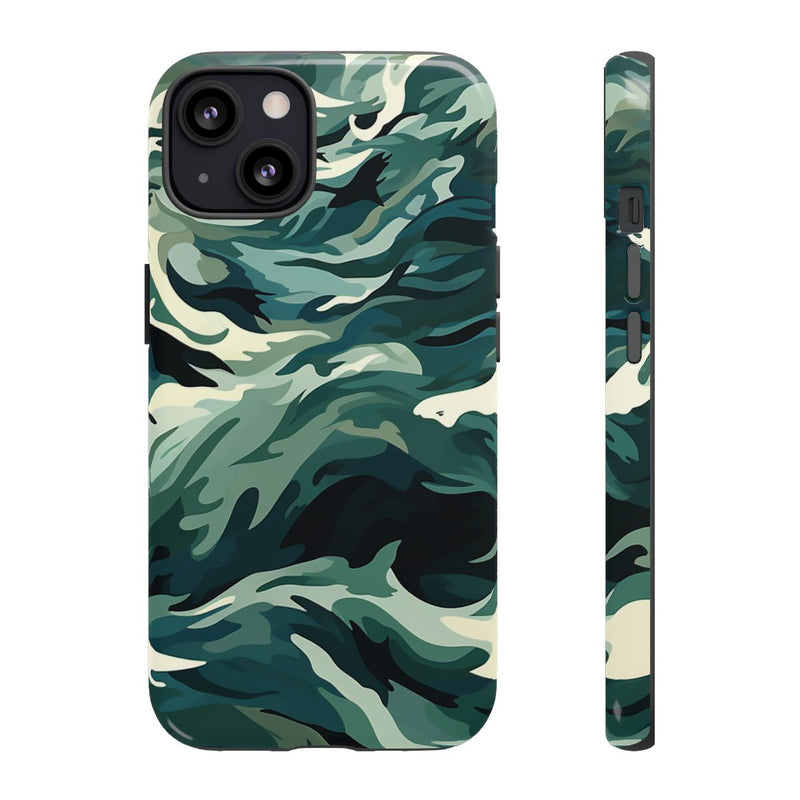 Abstracte Oceaangolven met Haaienpatroon